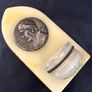 Vintage Italian holy water font with Pope Pius Xi plaque signed Tschudin Image 4