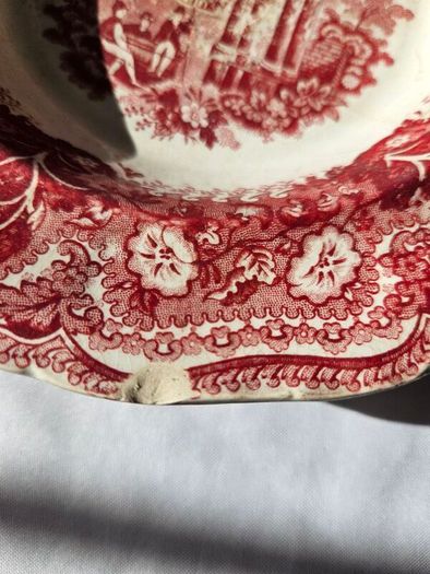Antique ceramic serving dish