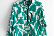 Pre Owned Dunnes Stores Green Geometric Fleece
