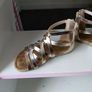 Girls gold sandals Image 5