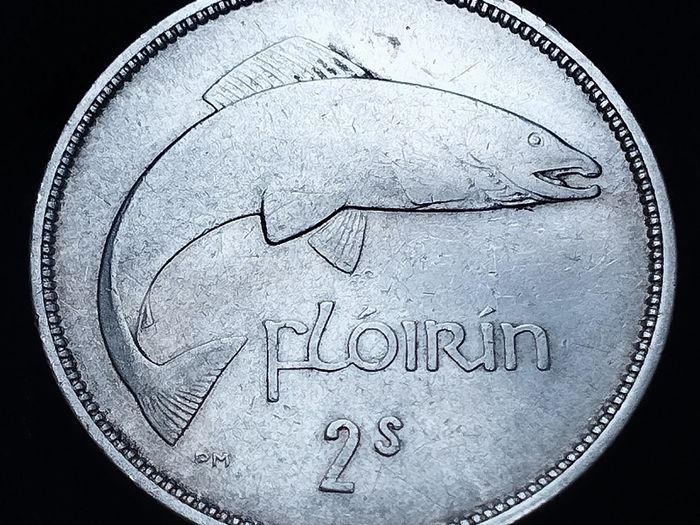 #779 - Ireland - 1934 - Florin - Silver - Scratches - KM.7