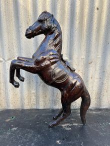 vintage decorative leather Horse c1960