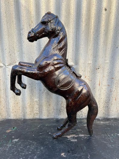 vintage decorative leather Horse c1960