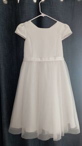 Flower girl/communion/bridesmaid child's white dress