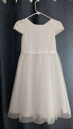 Flower girl/communion/bridesmaid child's white dress