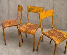 French industrial cafe chairs from Paris