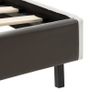 Bed Frame Grey and White Faux Leather 135x190 cm Image 3