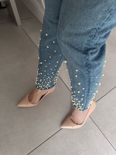 Grlfrnd Denim Jeans Pearls
