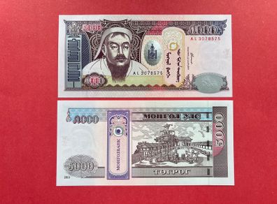 Mongolia  5,000  Tugrik  2013  PICK  68c  ( uncirculated )
