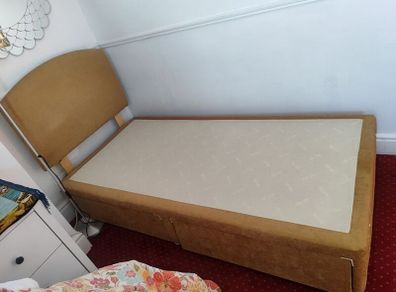single bed base with head board to match