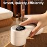 Fabric Shaver, Rechargeable Lint Remover Sweater Defuzzer, Intelligent Digital Display Lints Shaver Fuzzs Pills Bobbles Trimmer for Clothes and Furniture White Image 2
