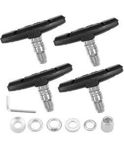V-Brake Pad,V Bike Brake Pads,Bike Brake Pads Set for Bicycle with Hex Nuts and Spacers,Brake Blocks for Mountain Bike Set 70mm 1 PAIR (2 Pieces) 2 PAIRS (4 Pieces)