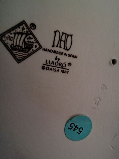 Vintage Nao by Lladro. Girl with rabbits. 1987.  #1026
