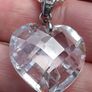 Stunning Large Cubic Zirconia Love Heart on Heavy Sterling Silver Chain Image 10