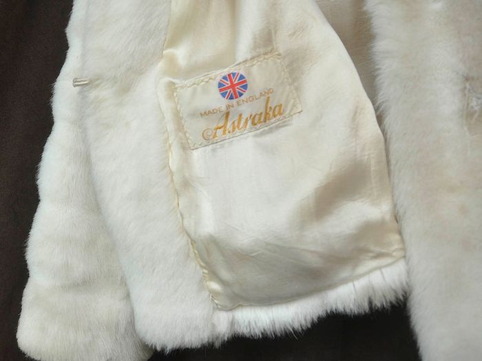 White Faux Fur Jacket Made in England by Astraka
