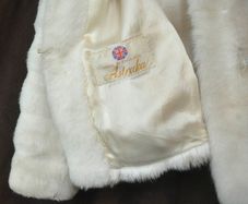 White Faux Fur Jacket Made in England by Astraka