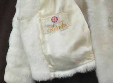 White Faux Fur Jacket Made in England by Astraka