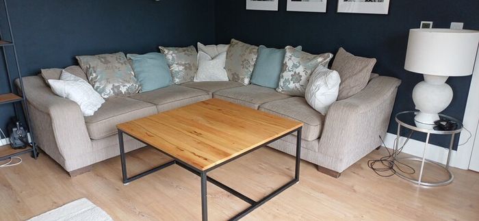 large L shaped corner couch and storage box