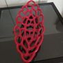Lattice type red  decorative dish Image 3