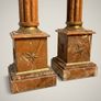 Pair of Neoclassical Style Veined Marble Columns Image 3