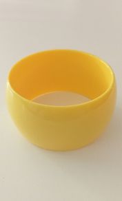 Yellow Plastic 80's Style Bangle