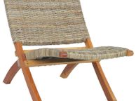 main image for ad Relaxing Chair Natural Kubu Rattan and Solid Mahogany Wood