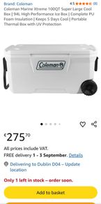 Coleman Marine Xtreme Coolbox 100QT/94L
