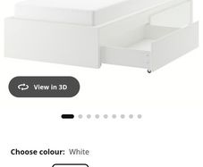 IKEA Malm Single Bed with Drawers + Hamarvik Mattress