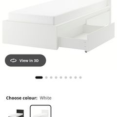 IKEA Malm Single Bed with Drawers + Hamarvik Mattress