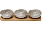 Ladelle Shallow Serving Dishes Set With Tray Snack Bowls