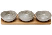 Ladelle Shallow Serving Dishes Set With Tray Snack Bowls