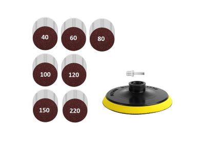 70x Sanding Discs 125mm (5 inch) #40/60/80/100/120/150/220