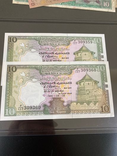 Sri Lanka Notes Consecutive Numbers