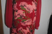 Next red floral mini dress size UK14 EU42  Perfect condition Postage included