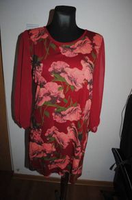Next red floral mini dress size UK14 EU42  Perfect condition Postage included
