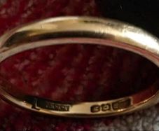 1910 Edwardian 18ct Gold wedding Ring