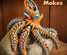 3D Printed MatMire Makes Robo Octopus, Articulated Robot Fidget Figure
