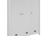 main image for ad 3-Door Wardrobe Hill Range White 127x50x170 cm Solid Pine Wood