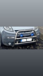 Bull bar with spotlights