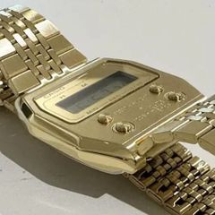 CASIO A1100GV-9JF PREMIUM Series full steel gold IP wristwatch New with tabs