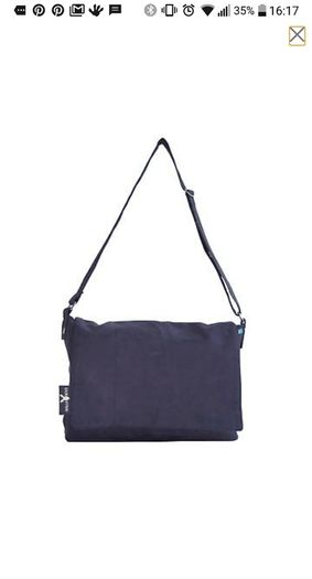 Wallaboo changing bag in suede navy