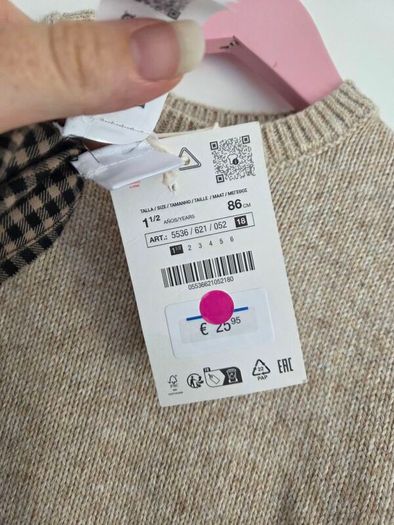 18m, With Tags Zara Knit Dress with Matching Bandana