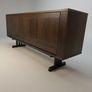 Mid-Century Modern Danish Stained Oak Architectural Sideboard Attributed to Skovby Image 2