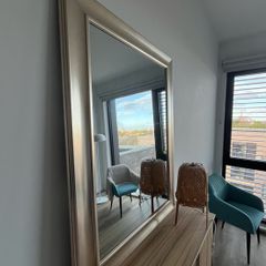 Big gold/silver wooden mirror