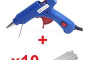 New Electric 20W Power Hot Melt Glue Gun + 10x Glue Sticks 7mm + UK Adapter #339