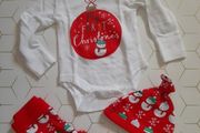 NEW My first Christmas pjs with hat up to 3 months F&amp;F