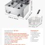 Electric Deep Fryer, Upgrade Dual Tank 14 L Oil Capacity Overheat Protection Image 5