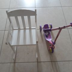 Childs rocking chair & Minnie scooter