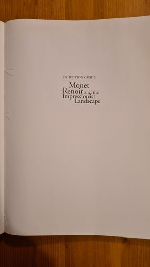 Monet Renoir. And The Impressionist Landscape Exhibition Guide. First edition In Very Good Condition. Large Volume Book.