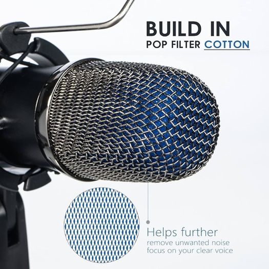 FREE SHIPPING Microphone for PC Computer Microphone Cardioid Condenser Microphone Gaming Mic Recording MIc with Tripod Stand, Pop Filter, Shock Mount for Streaming Podcasting Vocal Podcasting YouTube Skype